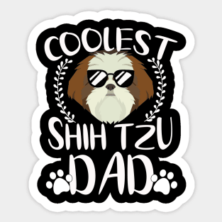 Glasses Coolest Shih Tzu Dog Dad Sticker